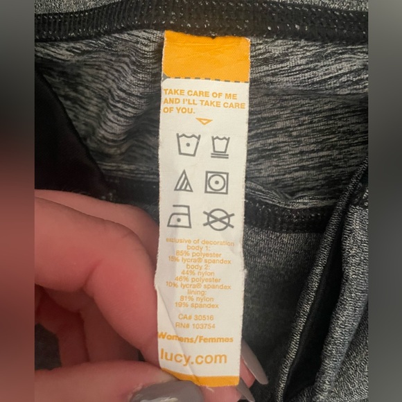 Lucy Black and Gray Two-Tone Active Wear Leggings - Picture 10 of 12